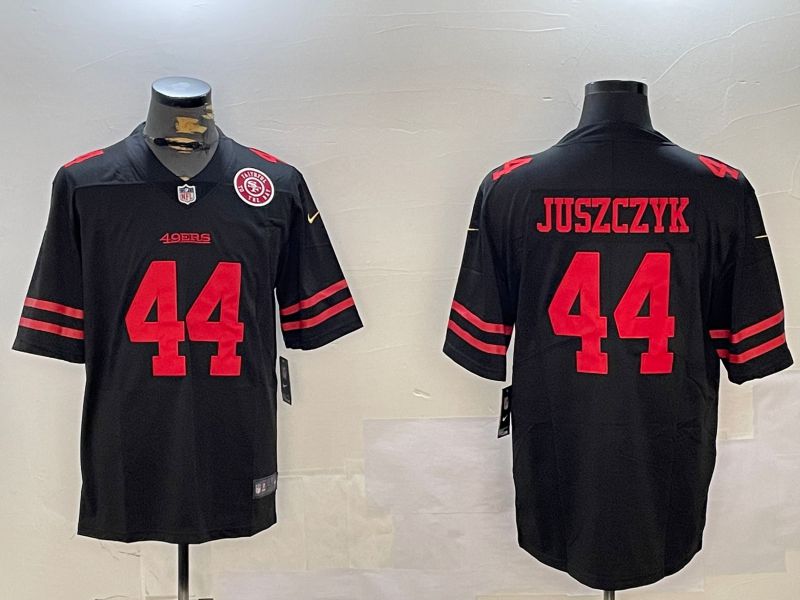 Men San Francisco 49ers 44 Juszczyk Black Second generation 2024 Nike Limited NFL Jersey style 3